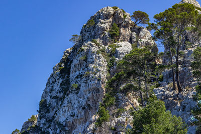 Scenic view from viewpoint mirador ricardo roco on a bay at the north coast of mallorca