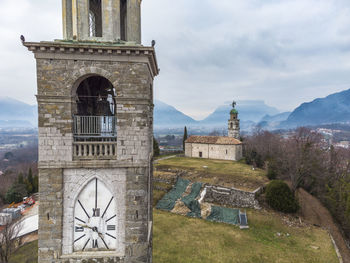 Exterior of historic building against sky