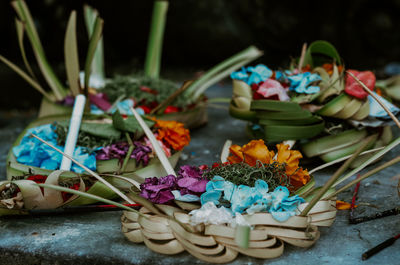 Close-up of food on table