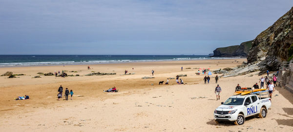 Group of people on beach