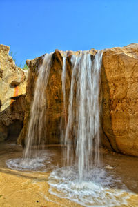 Scenic view of waterfall