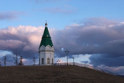 Low angle view of building against sky