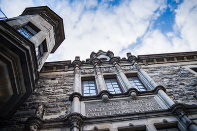 Low angle view of historic building against sky