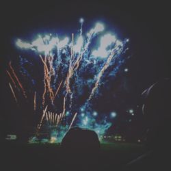Illuminated lights in the dark