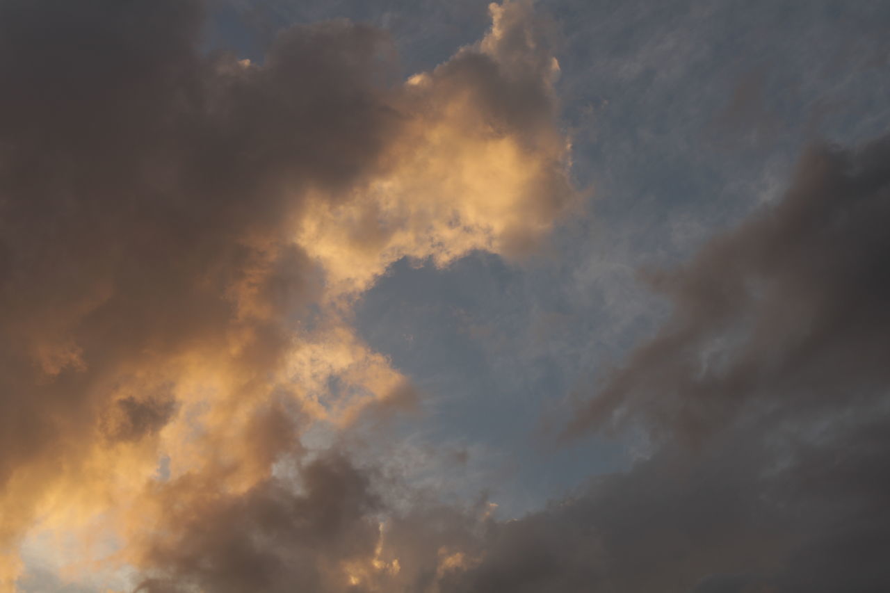 LOW ANGLE VIEW OF CLOUDS IN SKY DURING SUNSET