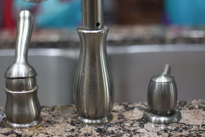 Close-up of wineglass on table in restaurant