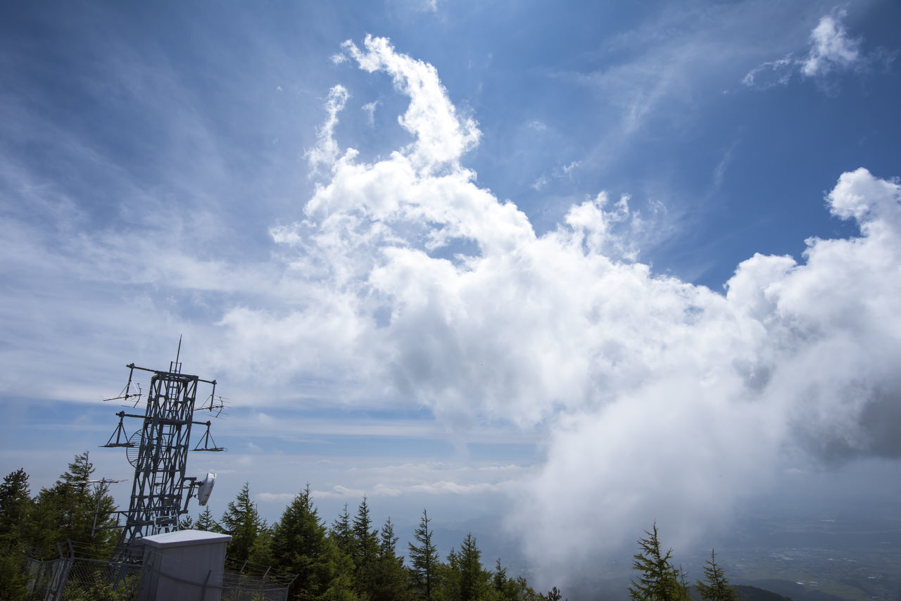 LOW ANGLE VIEW OF TELEPHONE AGAINST SKY