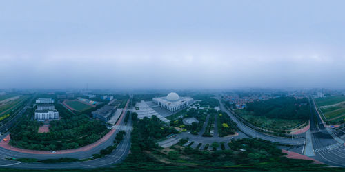 High angle view of city