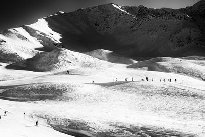 Scenic view of snowcapped mountains