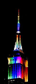 Low angle view of eiffel tower at night