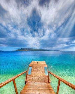 Pier on beach