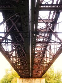 Low angle view of bridge against sky