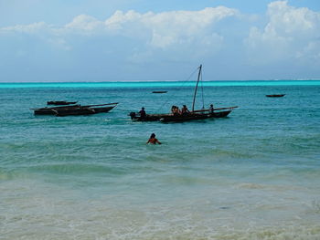 Scenic view of sea against sky