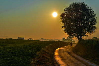 Scenic view of landscape against clear sky