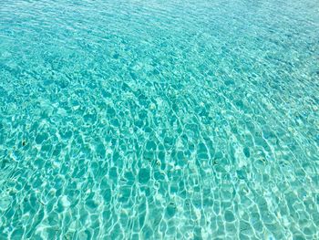 Full frame shot of rippled water in swimming pool