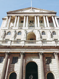 Low angle view of historical building