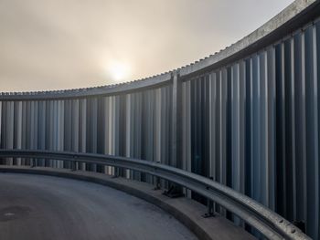 Bridge against sky during sunset