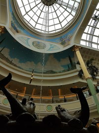 Low angle view of ceiling of building