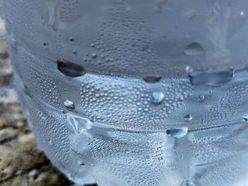 Close-up of raindrops on glass