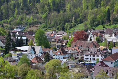 Village in germany on a hillside