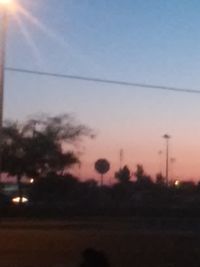 Silhouette of trees at sunset