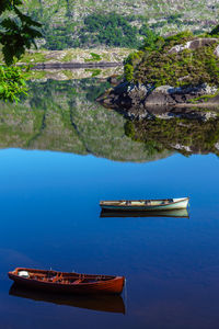 Boats in lake