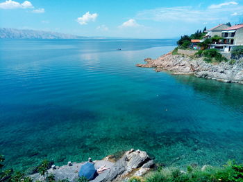 Scenic view of sea against sky