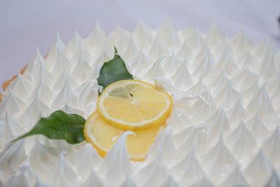 Close-up of cake on table