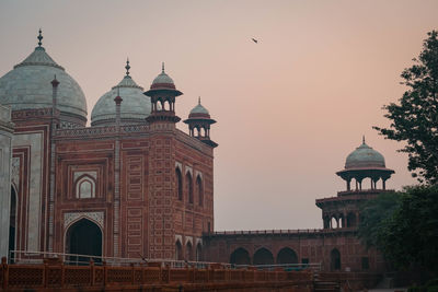 View of architectural landmarks in agra