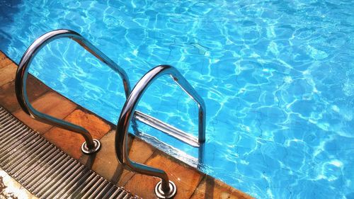 High angle view of swimming pool