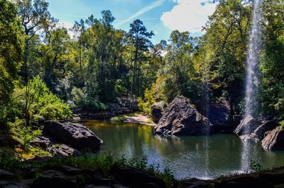 River flowing through rocks
