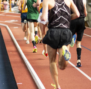 Low section of people running