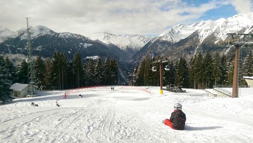 Scenic view of ski resort