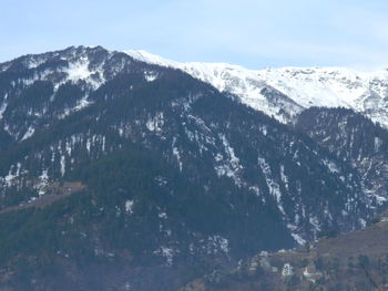 Low angle view of mountains against sky