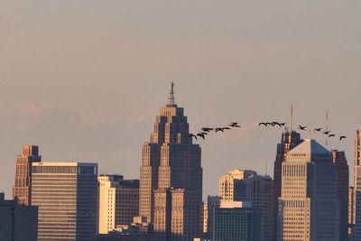 Buildings in city against sky