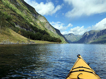 With the kayak through the fjords