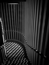 High angle view of staircase in building