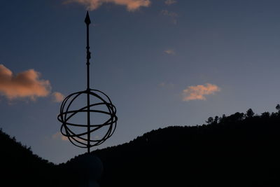 Low angle view of basketball hoop against sky