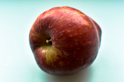 Close-up of red fruit over white background