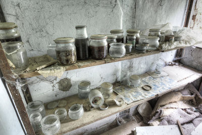 High angle view of objects