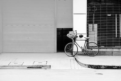 Bicycle against wall
