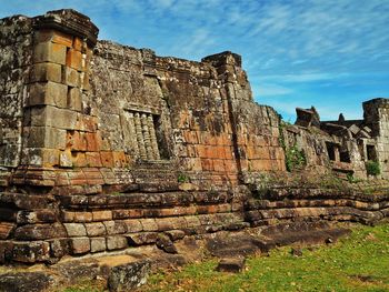 Low angle view of old ruins