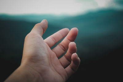 Close-up of human hand