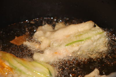 High angle view of meal served in plate