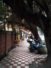 Cars on road in city