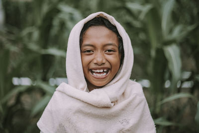 Portrait of smiling girl