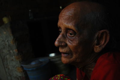 Portrait of man looking away