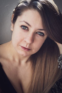 Close-up portrait of young woman