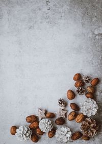 High angle view of food on table