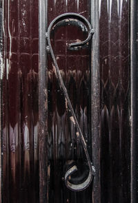 Close-up of rusty metal door